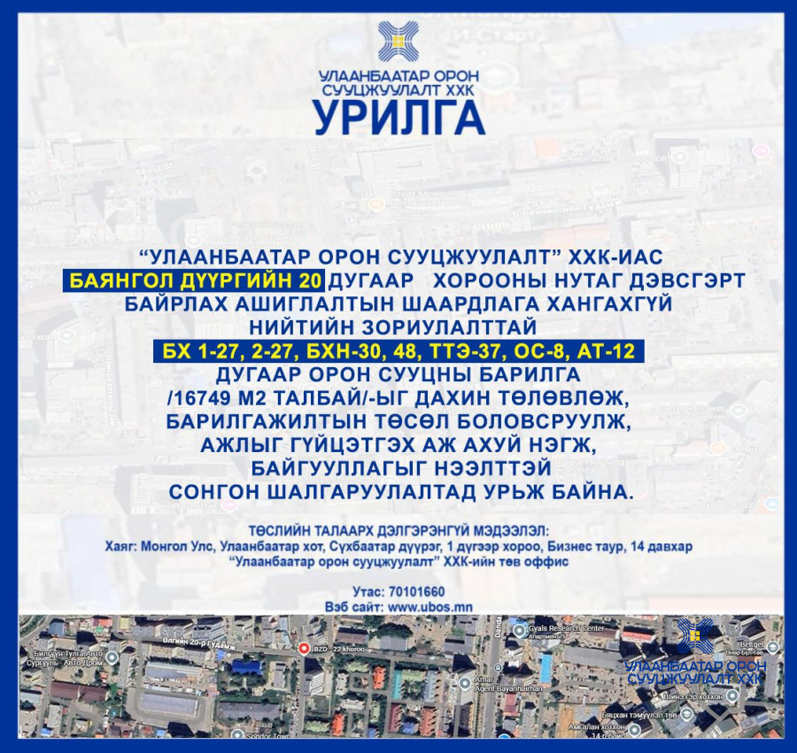 СОНГОН ШАЛГАРУУЛАЛТАД ОРОЛЦОХЫГ УРЬЖ БАЙНА.